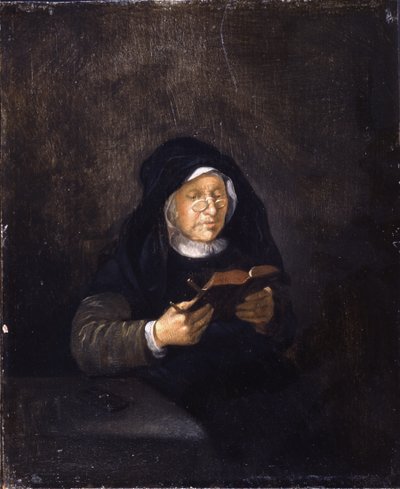Anciana leyendo de Quiringh Gerritsz. van Brekelenkam