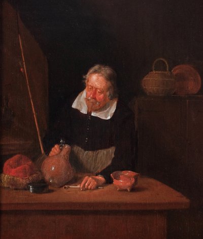 El Kannekijker (El que mira con nostalgia el fondo de una jarra vacía) de Quiringh Gerritsz. van Brekelenkam