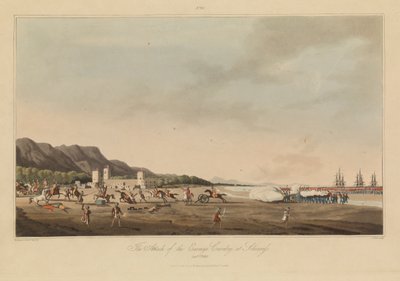 Dieciséis vistas de las planicies en las fuerzas del Golfo Pérsico contra los piratas árabes de R. (after) Temple