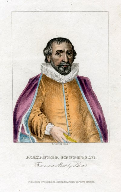 Alexander Henderson, teólogo escocés, principios del siglo XIX de R. Cooper