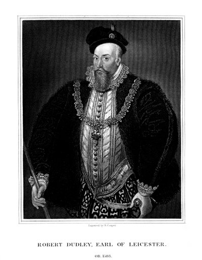 Robert Dudley, primer conde de Leicester, favorito de la reina Isabel I de Inglaterra de R. Cooper