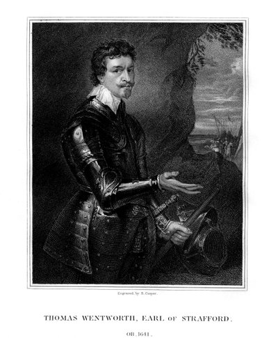 Thomas Wentworth, 1er Conde de Strafford, estadista inglés, 1823 de R. Cooper