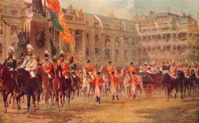 La Procesión del Jubileo de la Reina en Camino a la Abadía de Westminster, 21 de junio de 1887, 1906 de R Dudley