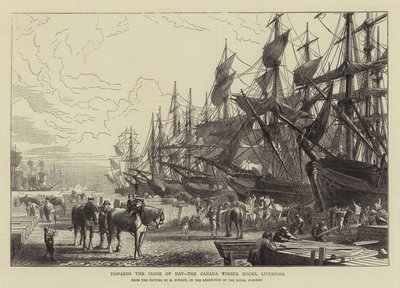 Hacia el Final del Día, los Muelles de Madera de Canadá, Liverpool de R. Dudley