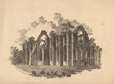 Parte Este de Fountains Abbey de R. Dunning