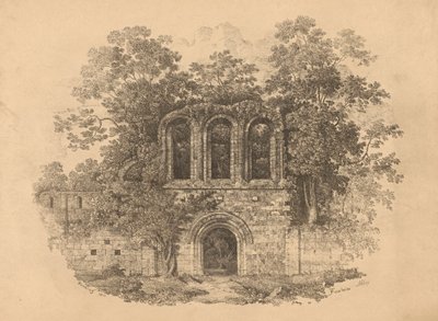 Portal de la Abadía de Fountains de R. Dunning
