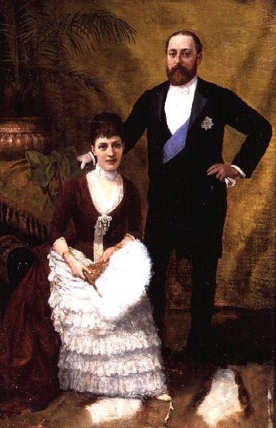 Rey Eduardo VII (1841-1910) y su esposa la Reina Alexandra (1844-1925) 1887 de R. Forester