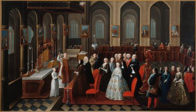 Bodas de oro del Sr. y la Sra. Robinet de Pontagny, en 1742 (óleo sobre lienzo) de R. Huet