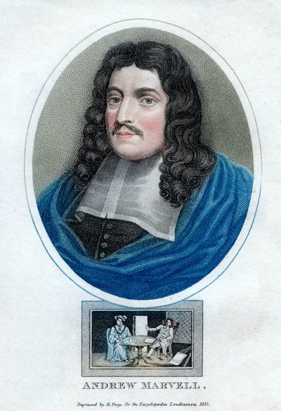 Andrew Marvell, poeta metafísico inglés, 1815 de R. Page