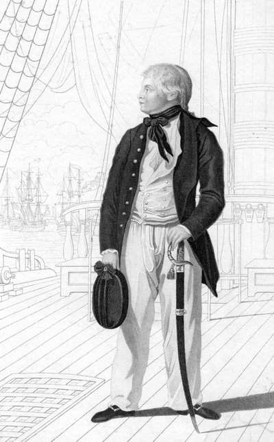 El Príncipe Guillermo Enrique como guardiamarina a bordo del Príncipe Jorge, 1831 de R. Page