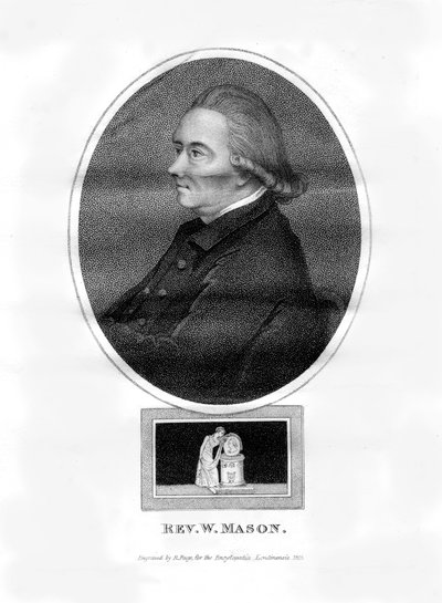 Reverendo William Mason, poeta, editor y jardinero inglés, 1815 de R. Page