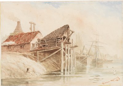 Antiguos embarcaderos de carbón cerca de Wallsend de R. Sheriton Holmes