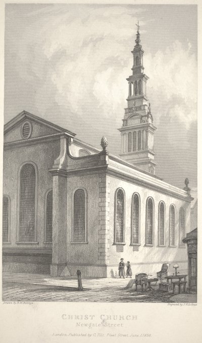 Iglesia de Cristo, Newgate Street de R. W. Billings