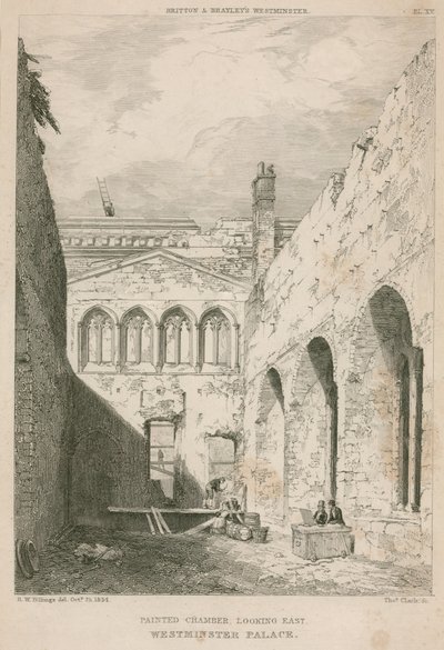 Cámara Pintada, Palacio de Westminster, Londres, mirando al este de R. W. Billings