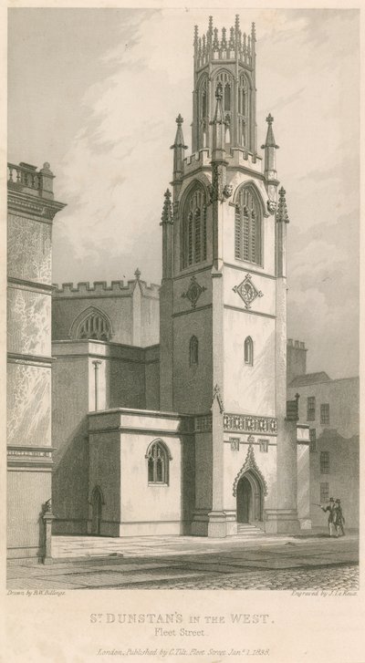 San Dunstan en el Oeste; Iglesia de San Dunstan, Fleet Street, Londres de R. W. Billings