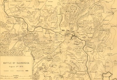 Mapa de la batalla de Saarbrücken de R. Walker