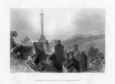 Pilar de Walkers, Londonderry, Irlanda del Norte de R. Wallis