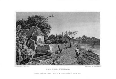 Barnes, Surrey, 1830 de R. Winkles