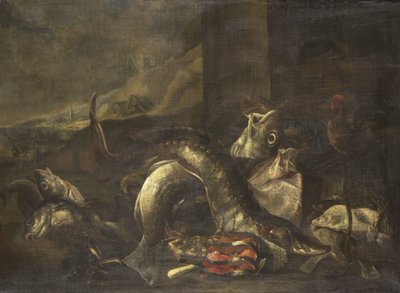 Bodegón con peces de R. van Burgh