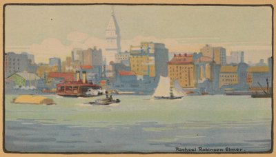 Nueva York desde el ferry de la calle 34, 1914 de Rachael Robinson Elmer