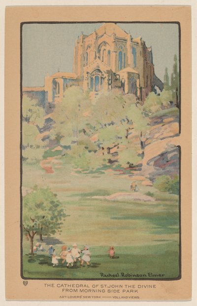 La catedral de San Juan el Divino desde Morningside Park de Rachael Robinson Elmer