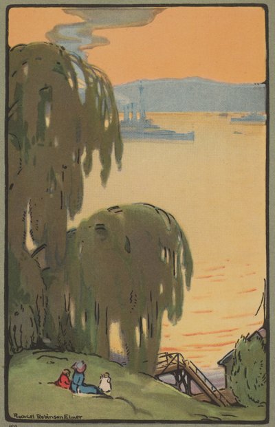 El Hudson desde Riverside Drive, 1914 de Rachael Robinson Elmer