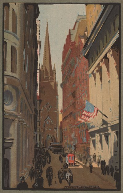 Iglesia de la Trinidad y Wall Street, 1914 de Rachael Robinson Elmer