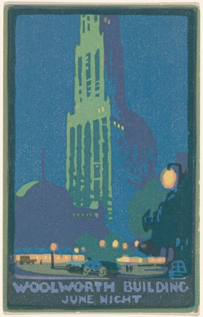 Edificio Woolworth en noche de junio de Rachael Robinson Elmer