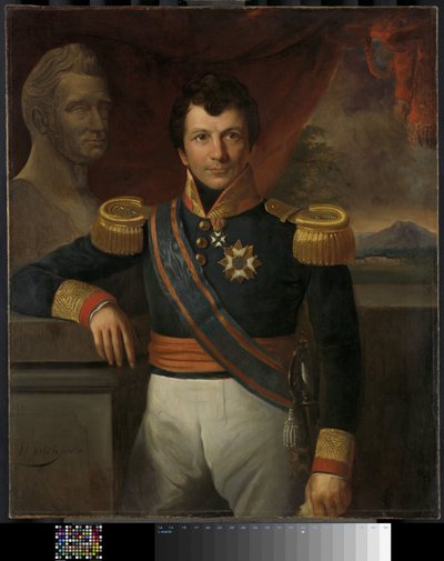 Retrato de Johannes, Graaf van den Bosch, Gobernador General de las Indias Orientales Holandesas de Raden Sarief Bastaman Saleh