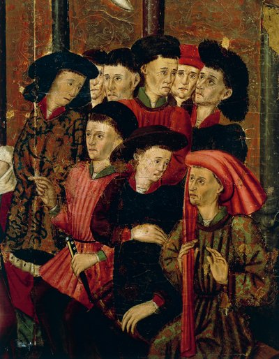 Predicación, detalle del Retablo de San Bernardino, obra de Joan Figuera y Tomás Rafael (activos en la segunda mitad del siglo XVI), temple sobre tabla, 399x253 cm. Detalle. de Rafael & Figuera Joan (active c.1454 1477) Tomas