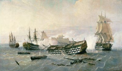 Defensa del promontorio de La Habana en 1762, c.1898 de Rafael Monleon y Torres