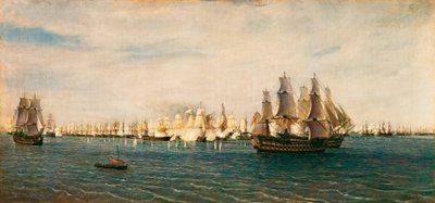 La batalla de Trafalgar, 21 de octubre de 1805 de Rafael Monleon y Torres