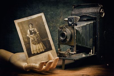 Retrato con cámara vintage de Raffaele Corte