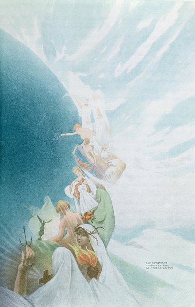 Enseñando el más allá y la inspiración, ilustración de un texto de Gustave Flaubert (1821-80) de la antología Nos Invisibles por Charles d