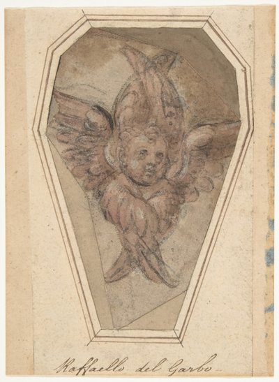 Un serafín, boceto para un bordado, 1466-1524 de Raffaellino del Garbo