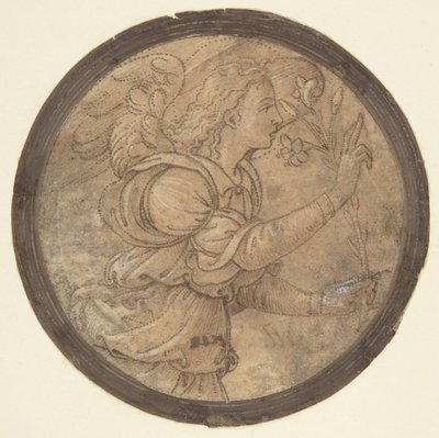 El Ángel de la Anunciación, Cartón para un bordado, 1466-1524 de Raffaellino del Garbo