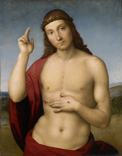 Cristo bendiciendo de Raffaello Sanzio Raphael