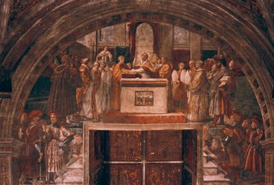 Justificación de León III, 1514 de Raffaello Sanzio Raphael