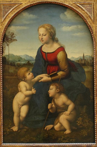 Madonna y el Niño con San Juan Bautista La bella jardinera de Raffaello Sanzio Raphael