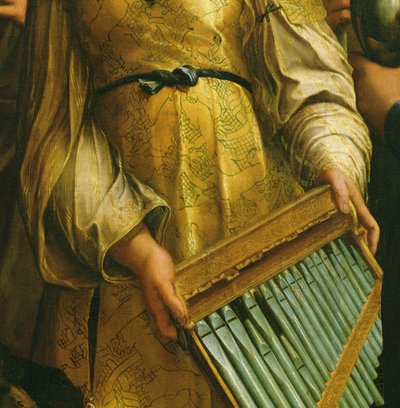 Santa Cecilia rodeada de San Pablo, San Juan Evangelista, San Agustín y María Magdalena, c.1513 (detalle) de Raffaello Sanzio Raphael