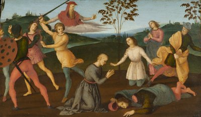 San Jerónimo salvando a Silvano y castigando al hereje Sabiniano de Raffaello Sanzio Raphael