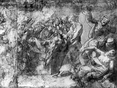 Estudio para un Entierro, atribuido a Rafael de Raffaello Sanzio Raphael