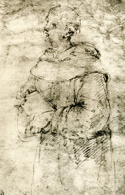 Estudio de un monje de Raffaello Sanzio Raphael