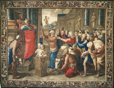 Tapiz que representa los Hechos de los Apóstoles, el Sacrificio de Listra, tejido en el Taller de Beauvais bajo la dirección de Philippe Behagle (1641-1705), 1695-98 de Raffaello Sanzio Raphael