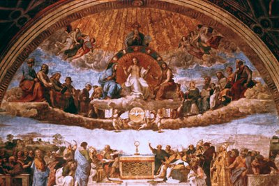 La disputa del Sacramento, 1508-1509 de Raffaello Sanzio Raphael