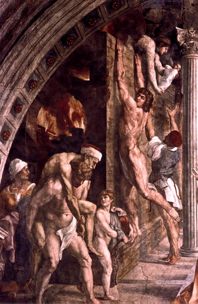 El incendio en el Borgo (detalle), 1514 de Raffaello Sanzio Raphael
