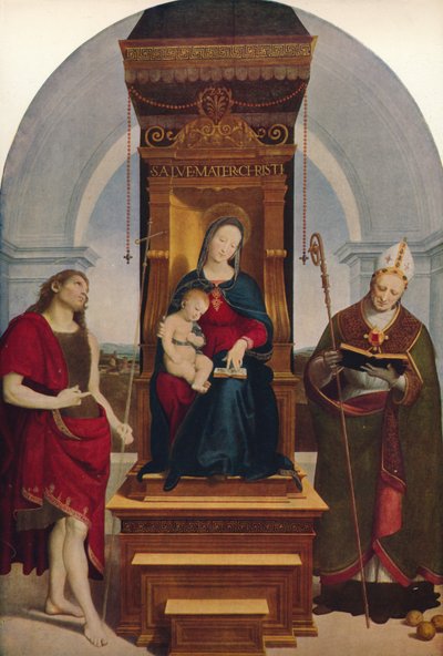 La Madonna Degli Ansidei, 1505, c. 1915 de Raffaello Sanzio Raphael