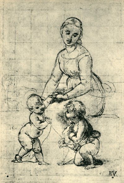 La Madonna, el Niño Jesús y San Juan de Raffaello Sanzio Raphael