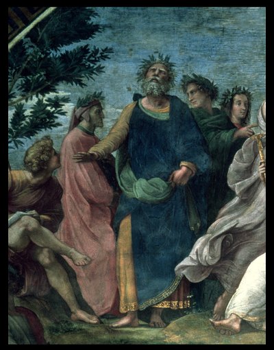 El Parnaso, (detalle) de Raffaello Sanzio Raphael