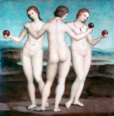 Las Tres Gracias, 1504-1505 de Raffaello Sanzio Raphael
